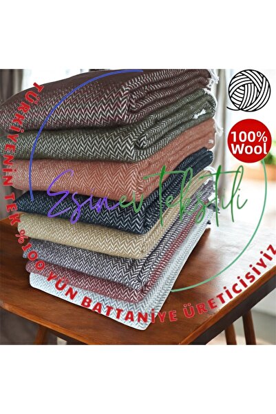 Esinty Single Person Wool Blanket 100% Wool & Fluffy Blanket & Puffy & Warm &...