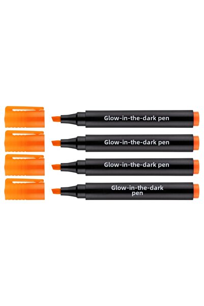 Lotte قلم تحديد 4 قطع برتقالي