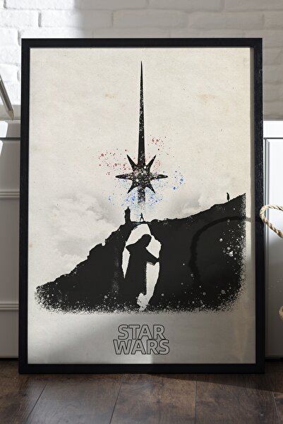 Duvarda Poster Star Wars cu ramă din lemn negru, pictură murală cu tematică d...