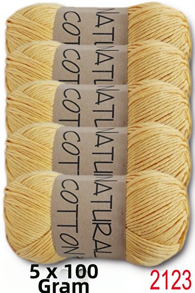 Diva İplik Diva Natural Cotton 2123 Yellow (Pack of 5)