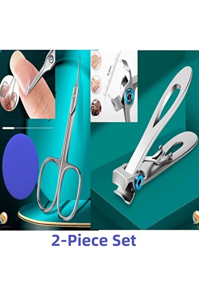 SİNKA مقص أظافر واسع الفم من الفولاذ المقاوم للصدأ + مجموعة مقص أظافر احترافية من الفولاذ المقاوم للصدأ