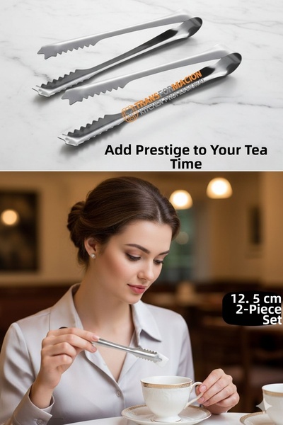 Transformacion 2-Piece Stainless Steel Candy Tongs - Professional Presentatio...