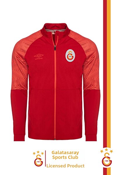 Galatasaray Hanorac roșu cu guler înalt cu fermoar complet, cu licență originală