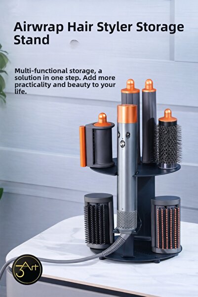 3art Metal منظم أدوات تصفيف الشعر المعدنية من دايسون - منظم مشط ومكواة الشعر ...