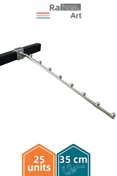 Raf Sanatı 25 قطعة من علاقات الأرفف السلكية المائلة 35 سم (حسب الملف الشخصي 1...