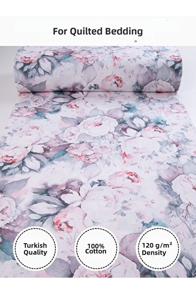 FabricMarket Colorful Printed Ranforce Fabric – 100% Cotton Bedding Fabric, 240 cm Width