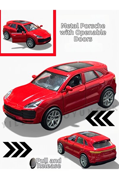 YILDIRIM OYUNCAK Metal Pull & Go Collectible Porsche 1:43 Maxx Wheels Suv Car...