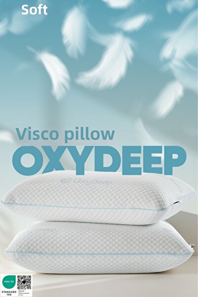 Pillow Market Oxydeep αντικατακοπωτικό μαξιλάρι Visco [SOFT] εργονομικό μαξιλ...