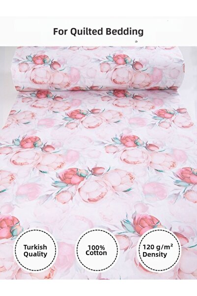 FabricMarket Colorful Printed Ranforce Fabric – 100% Cotton Bedding Fabric, 240 cm Width