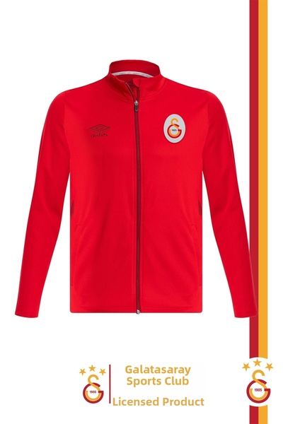 Galatasaray Original Licensed Full Zip Mock Neck Red Training Sweat