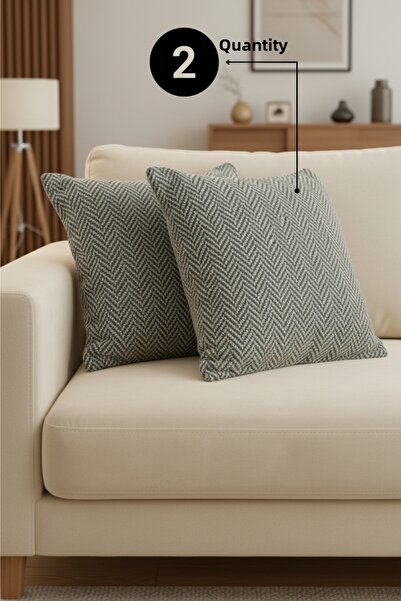 DOGO HOME Bohemian Decorative Punch Pillow Cushion Cover |   45X45 Anthracite