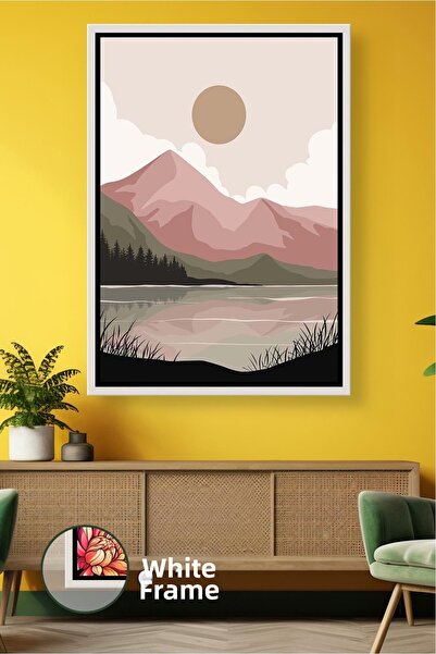 KOSS Dijital Pictură murală în culori pastel cu tematică naturală cu vedere l...