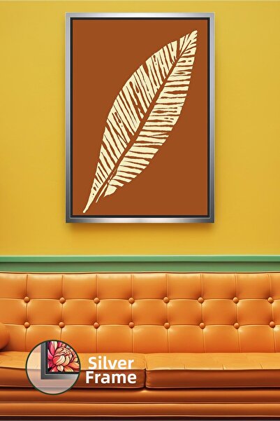 KOSS Dijital Decor boem cu model de frunze tropicale, în stil natural, în ton...