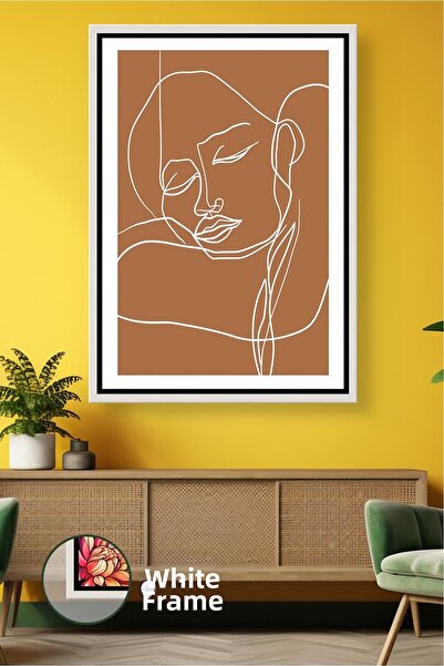 KOSS Dijital Portret de femeie într-o singură linie Ilustrație abstractă a fe...