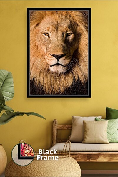 KOSS Dijital Pictură cu leu Decor de perete cu tematică animală Decorare pent...