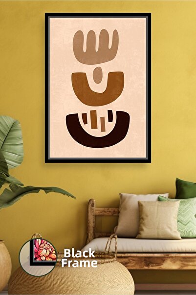 KOSS Dijital Tablou de pânză înrămat care oferă o estetică boemă simplă, cu f...