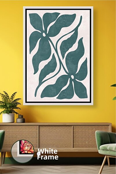 KOSS Dijital Decor de perete modern boem cu model de frunze verzi, pictură pe...