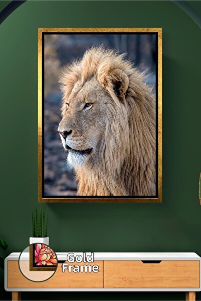 KOSS Dijital Pictură cu portret de leu Ornament de perete cu tematică de anim...