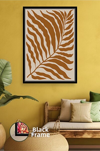 KOSS Dijital Ελάχιστη διακόσμηση τοίχου με φιγούρες φύλλων σε χρώματα γης, ζω...