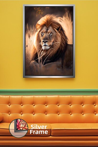 KOSS Dijital Fotografie cu leu, peisaj natural, tematică cu animale sălbatice...