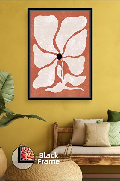 KOSS Dijital Pictură boemă cu model de flori portocalii Pictură decorativă mo...