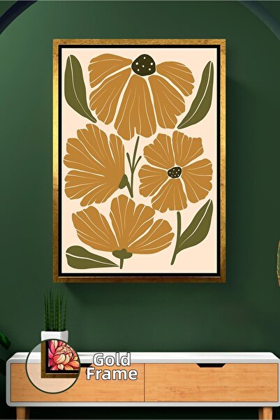 KOSS Dijital Model de flori în tonuri de muștar de inspirație boemă, decor na...