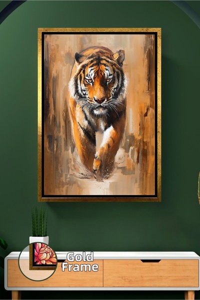 KOSS Dijital Πίνακας Τίγρης Ισχυρή φιγούρα ζώου Μοντέρνα διακόσμηση τοίχου Σχ...