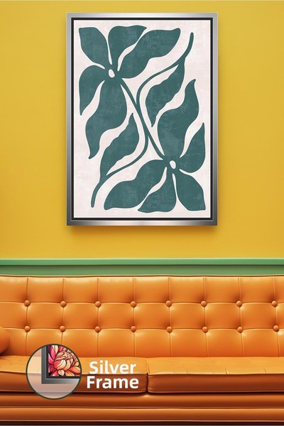 KOSS Dijital Decor de perete modern boem cu model de frunze verzi, pictură pe...