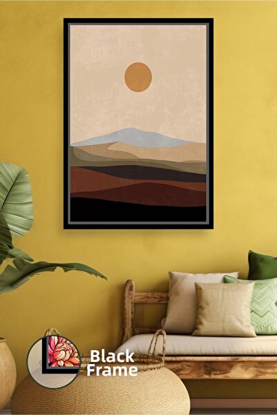 KOSS Dijital Pictură pe pânză înrămată Boho Desert Sky, care oferă un efect r...