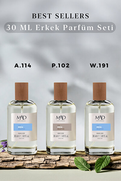 Mad Parfüm Mad Best Seller Selective Erkek Parfüm Seti– 30 ml Üçlü Set