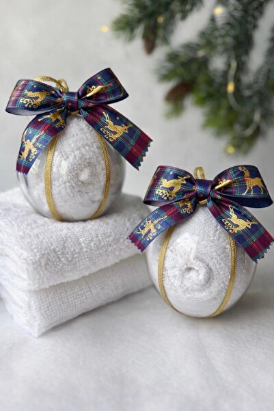 S&R 2 штуки новорічних подарункових рушників у формі кулі з золотим оленем і ...