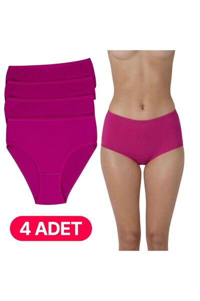 FUNELLA Women's 4-Pack High Waist Plain Panties
