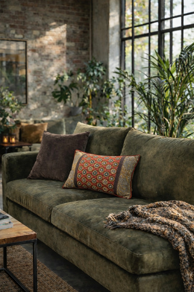 Alacastore Etnik Bohem Desen Biyeli Dekoratif Yastık Kırlent Kılıfı