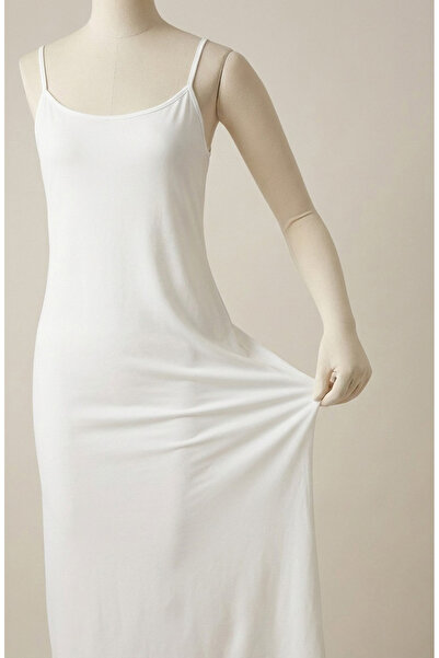 sefamerve Ip Askılı Elbise Astarı 1965-02 Beyaz