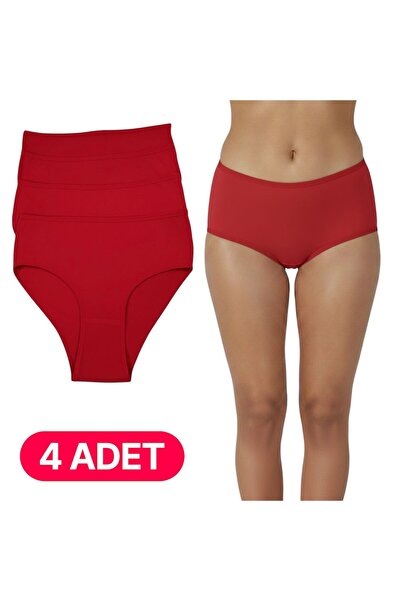 FUNELLA Women's 4-Pack High Waist Plain Panties