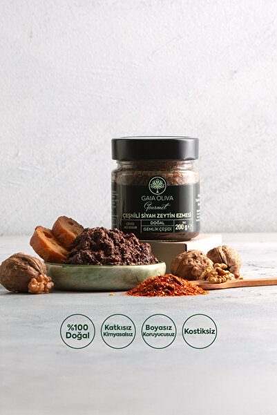 Gaia Oliva Çeşnili Siyah Zeytin Ezmesi, 200 gr