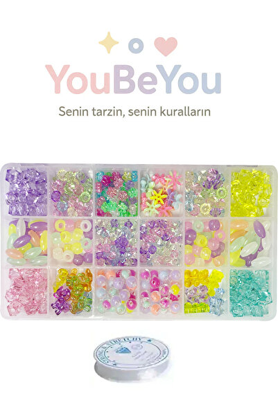 By MO Accessories Çocuklar Için Hobi Takı Yapma Seti Hobi Kiti Bileklik Kolye Boncuk 3