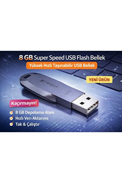 shop Super Speed USB Flash Bellek 8 GB – Yüksek Hızlı Taşınabilir USB Bellek