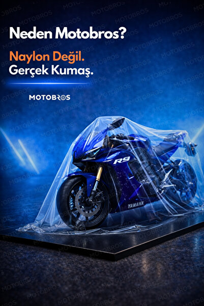 Motobros MotoShield-X Siyah Motosiklet Branda L Beden Su-Toz Geçirmez Motor Branda Motor Çadırı Motor kılıfı