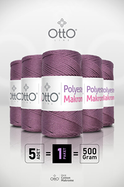Otto Polyester Macrame - Light Plum - 5 Pack - 2Mm/100Gr/100M - Accessory and...