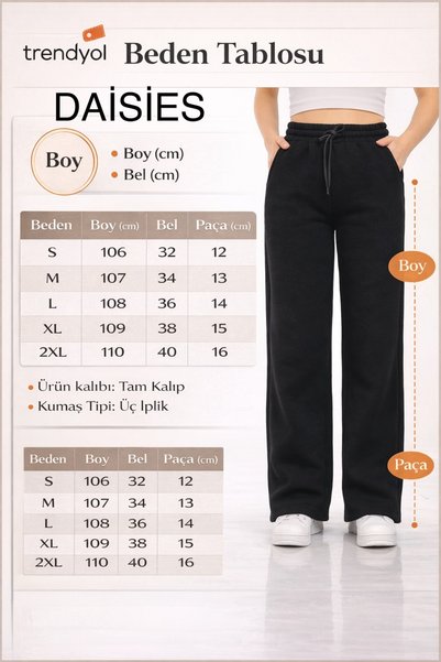 HEDEF DAİSY Women's Clothing Bottom Three Thread Ribbed Belted Lace-Up Detail Sweatpants