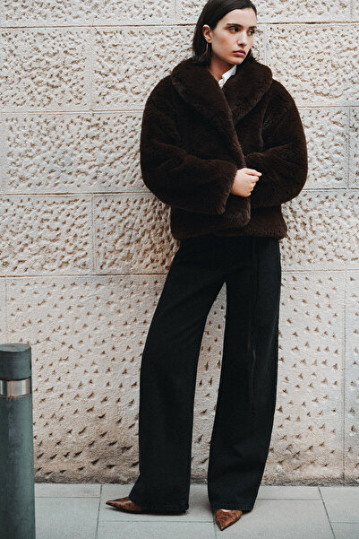 Pilea Kahve Suni Kürk Ceket