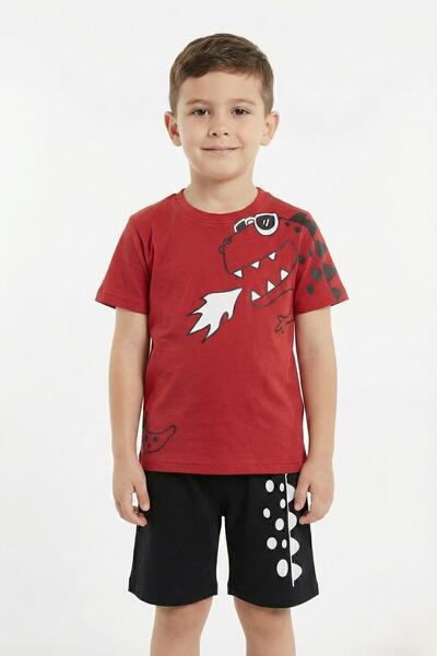 NEWKİDS Комплект от памучни къси панталони с щампа за момче за 3-6 години