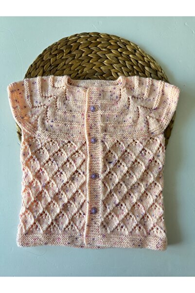 PİLEKİ BABY سترة للفتيات الصغيرات محبوكة يدويًا بخيوط الصوف هدية للأطفال