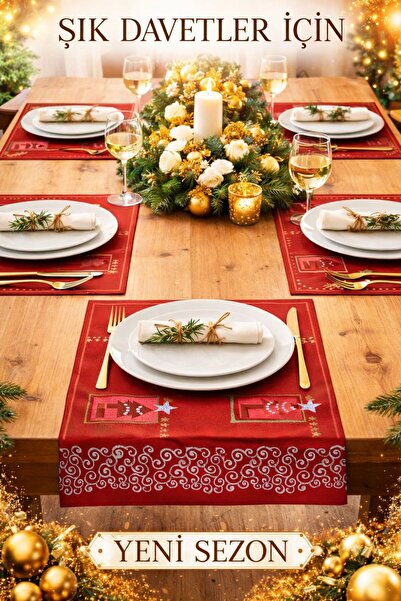 GenelTedarik YILBAŞI TEMALI TEK KULLANIMLIK 12 adet AMERİKAN SERVİS