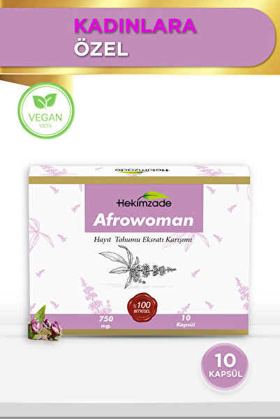 Hekimzade Afrowoman 10 Kapsül 750mg - Hayıt Tohumu Ekstratı Karışımı