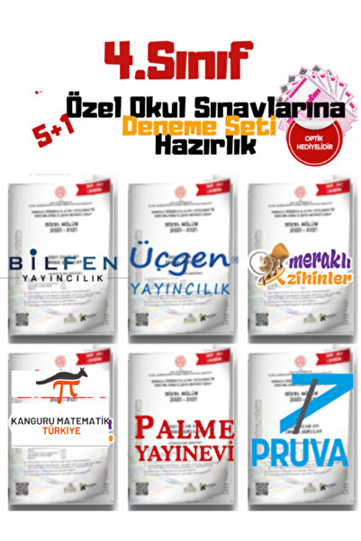 Bilfen Yayıncılık 4. SINIF ÖZEL OKUL GİRİŞ DENEME SINAVI 5+1 Kanguru Matematik DENEME HEDİYELİ