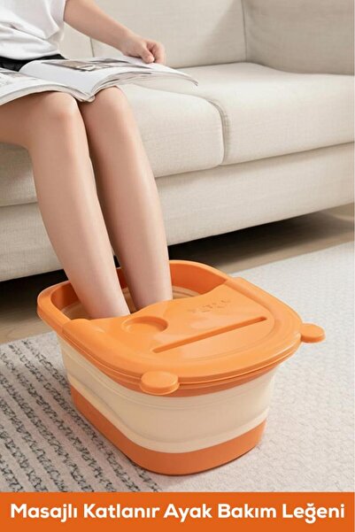 DEMPOWER Masajlı Katlanabilir Ayak Bakım Pedikür Leğeni