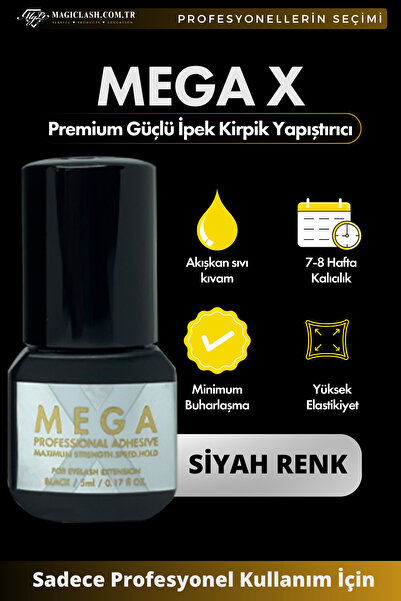 Genel Markalar MEGA X Yüksek Elastikiyetli İpek Kirpik Yapıştırıcı – Profesyonel Kullanım