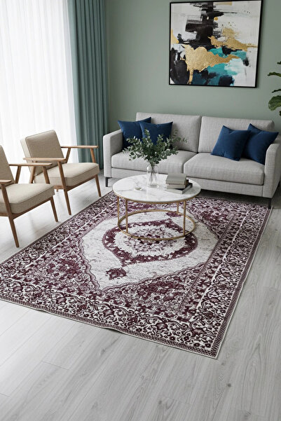 LUGMO Kilim Savan Çift Taraflı Modern Desenli Yıkanabilir Pamuklu Dokuma 1. K...